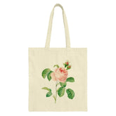 Vintage Rose Tote Bag, Floral Design Tote, Botanical Print Bag, Pink Rose Flower Bag, Elegant Shopping Bag, Everyday Tote Bag, Nature Lover - Tawshia